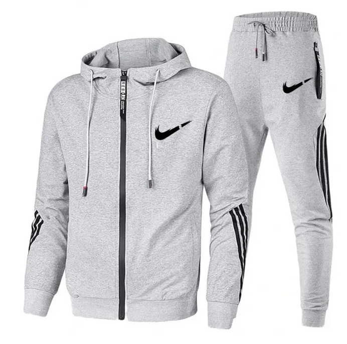 Men's Tracksuit 2 Piece Set Black brand Jogging Suit Men Fashion Clothing Sweat Suits Running Clothes Plussweatsuit