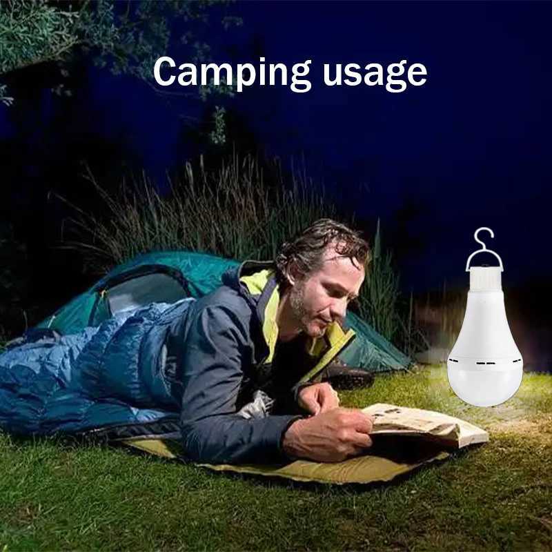 6pcs 18W Rechargeable LED Bulbs 1200mAh Battery Energy Storage 6500K White Light Multifunction Emergency Lighting C250917