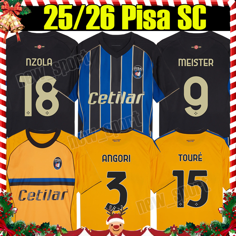 25/26 PISA SC Soccer jerseys NZOLA MEISTER LERIS PICCININI BUFFON AEBISCHER ANGORI MOREO TRAMONI STENGS Men kids kit socks Football shirts