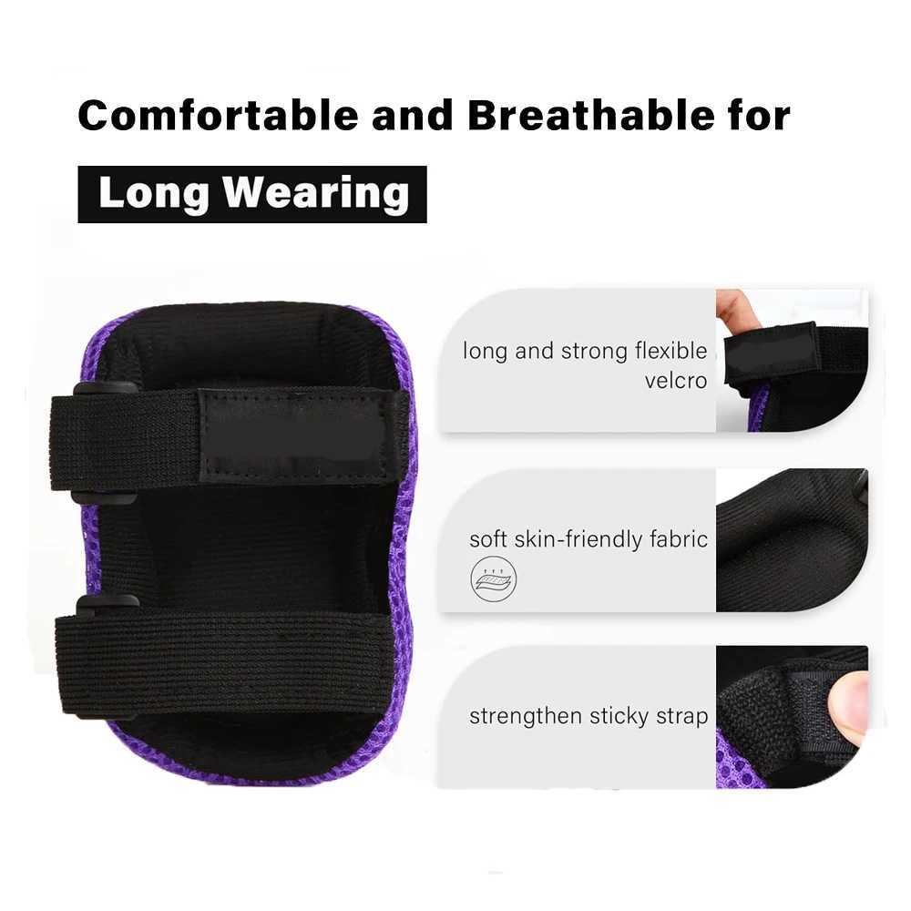 6pcs Set of Riding Protective Gear for Skating Skateboarding Balance Car Antifall Equipment Knee Pads Hand Guards J250917