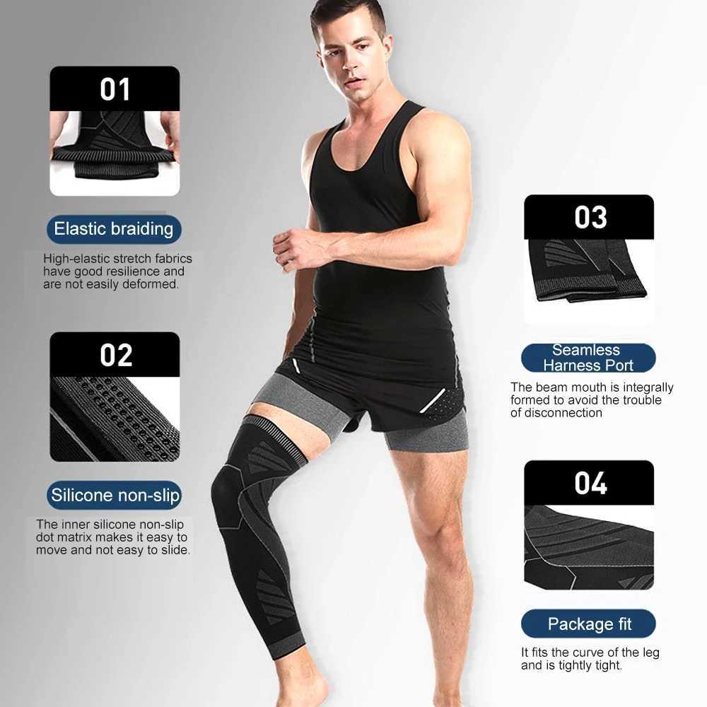 1 PCS Sports Full Leg Compression Sleeve Knee Brace Support Protector for Weightlifting Arthritis Joint Pain Relief Muscle Tear J250917