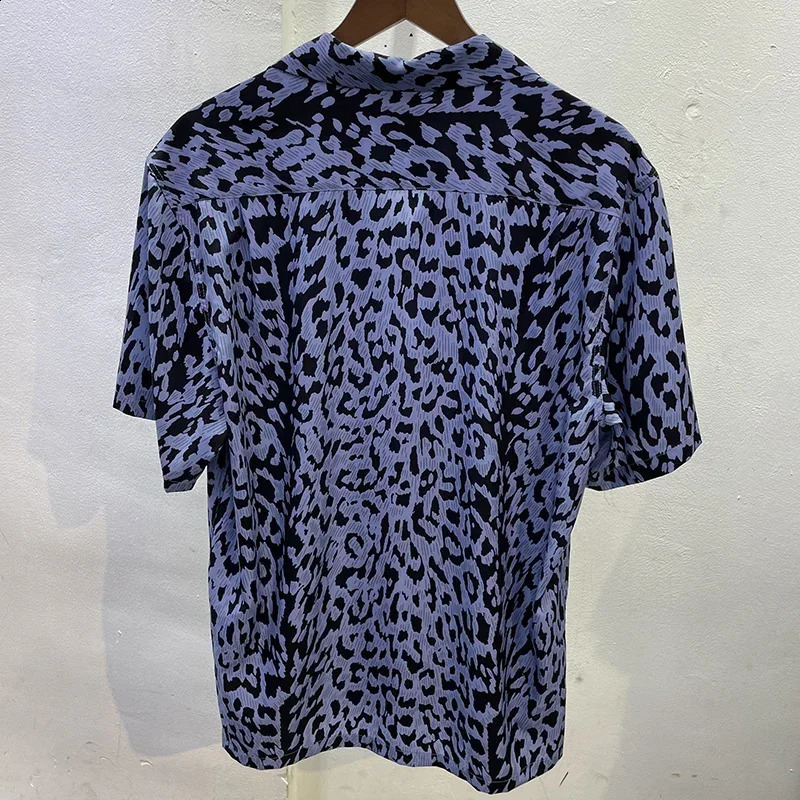 Classics WACKO MARIA LEOPARD OPEN SHIRT Summer Casual High Street Loose Men Shirt 250917