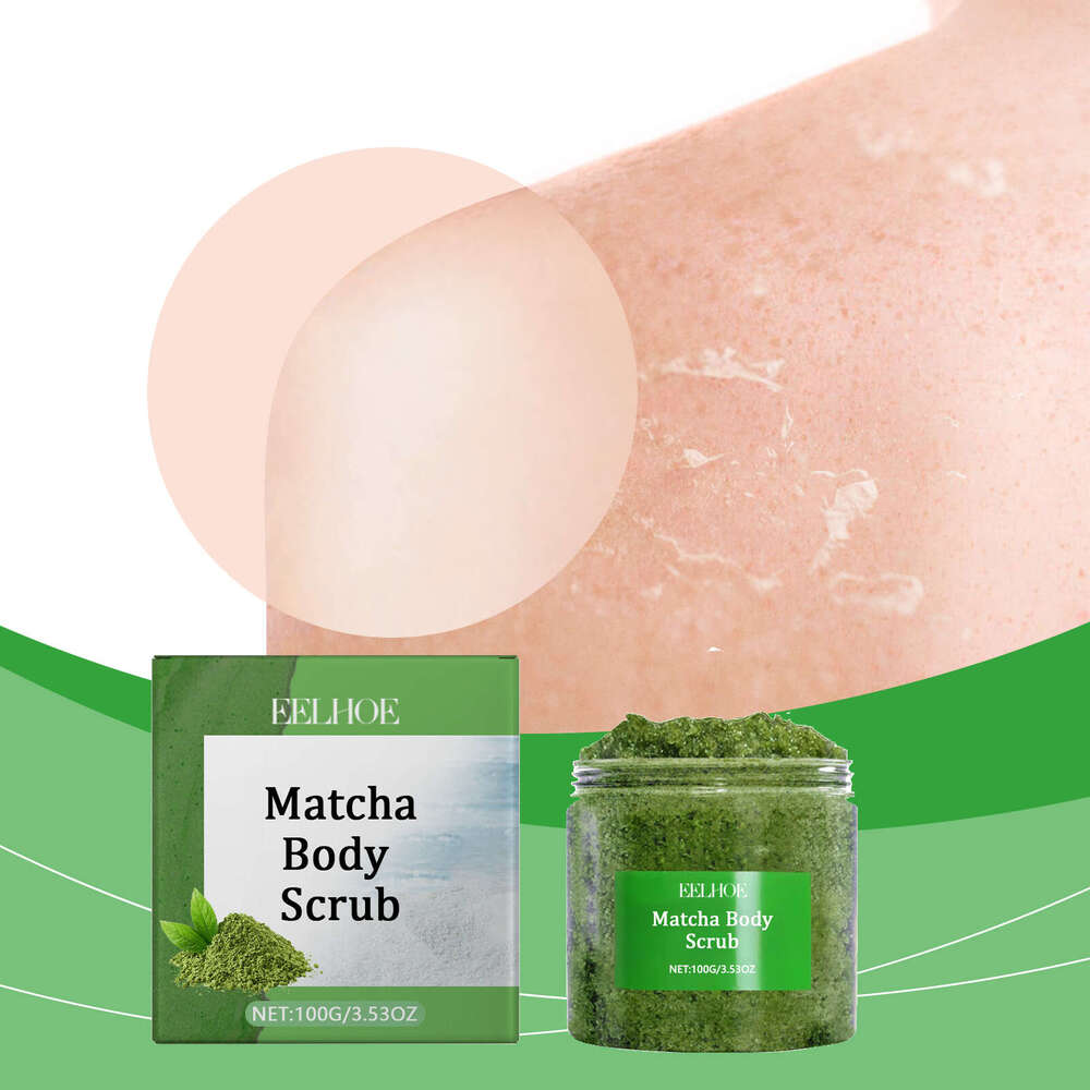 EELHOE Matcha Sea Salt Body Cleansing Nourishing Moisturizing Skin Hydration Exfoliating Scrub