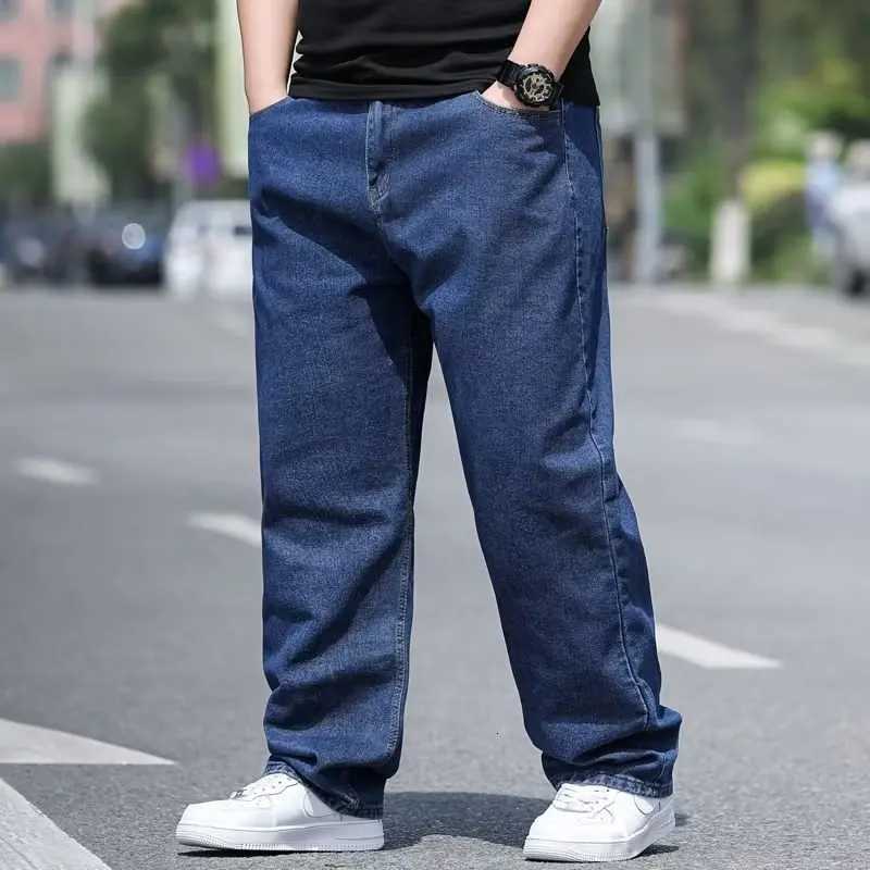 Oversize Jeans for Man Male Jeans Pants Denim Pants Mens Jean Big Size Baggy Y2k Mens Cargo Black New Wide Leg TrousersZ250917