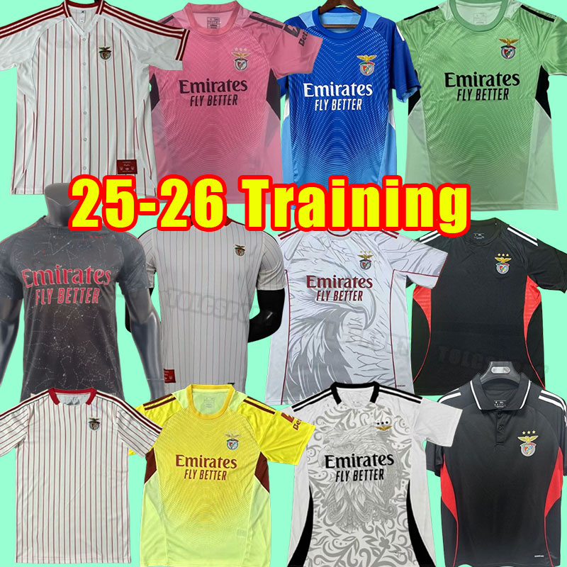 25 26 Benficas Soccer Jerseys JONAS GABRIEL Camiseta SEFEROVIC ZIVKOVIC SALVIO ELISEU FEJSA 2025 2026 fans player version men training suits