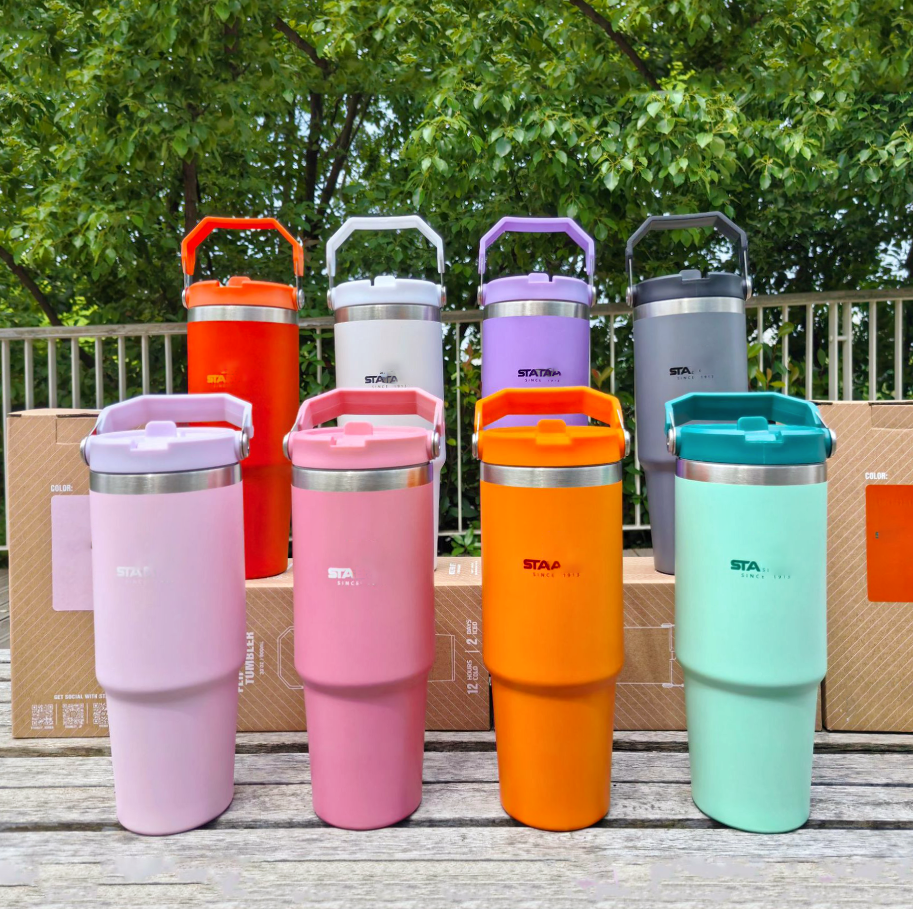 30oz Water Bottle Portable Double Drink Cover Insulated Stainless Steel Coffee Mug Ice King Car Cup for Outdoor Camping cup