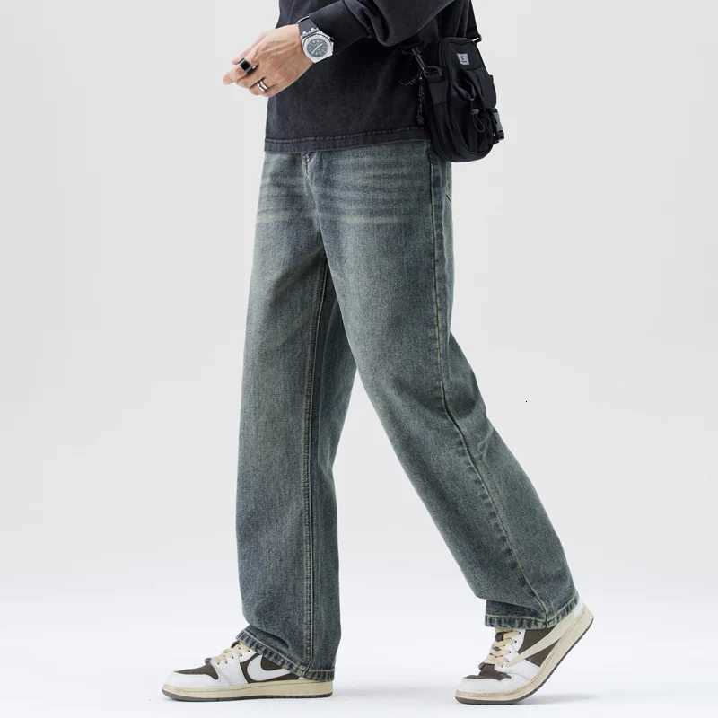 Retro Jeans N 2025 Mens New Loose Leg Straightleg Fashionable Brand Casual Autumn and Winter Pants MenZ250917