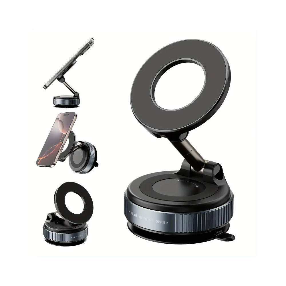 Magnetic Car Phone Holder Upgraded Vacuum Bracket 360 Rotation Desk Folding Suction Cup Phone Mount for Cell Phone Holders iPhone Samsung Android Xiao