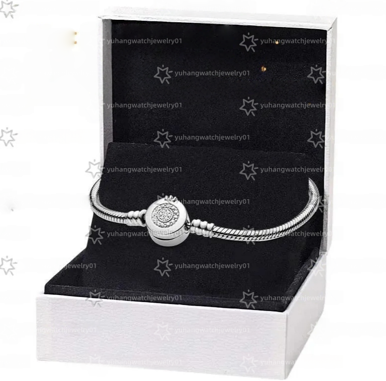 Sparkling Gold Crown O Snake Chain Charm Bracelet Women Wedding Jewelry Golden BRACELET Quality wholesale