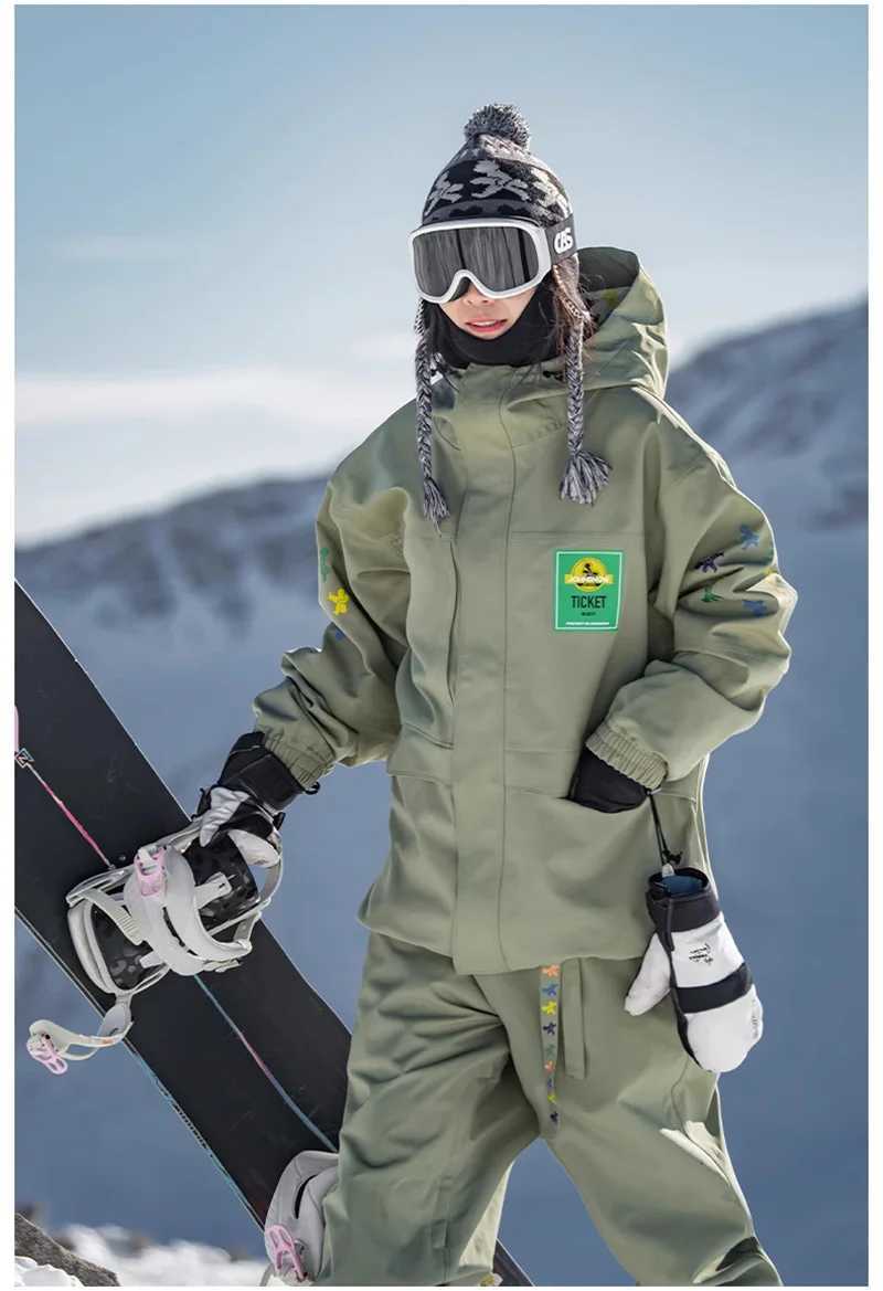 John Snow Men Women Snow Suit Sets Americanstyle Waterproof Windproof Outdoor Ski Jacket And Pants New Professional Ski Suits W250917