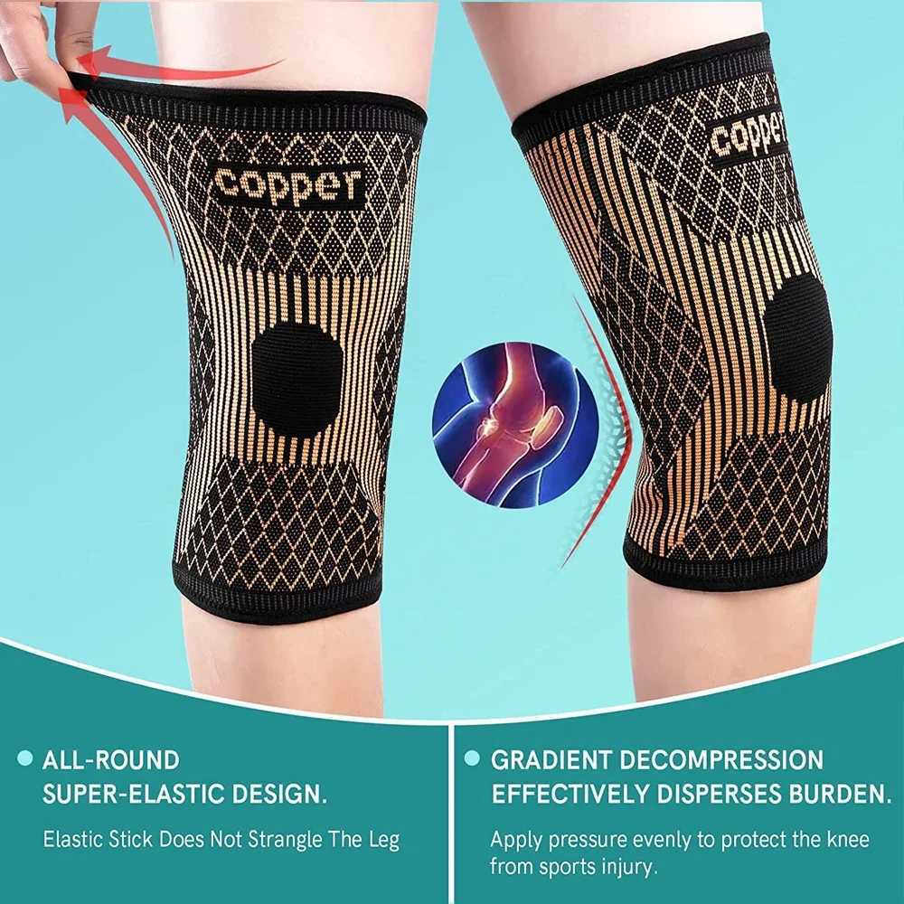 Copper Knee Brace for Arthritis Pain SupportCopper Knee Sleeve for knee pain Compression sleeve for SportsKnee Pain Relief J250917