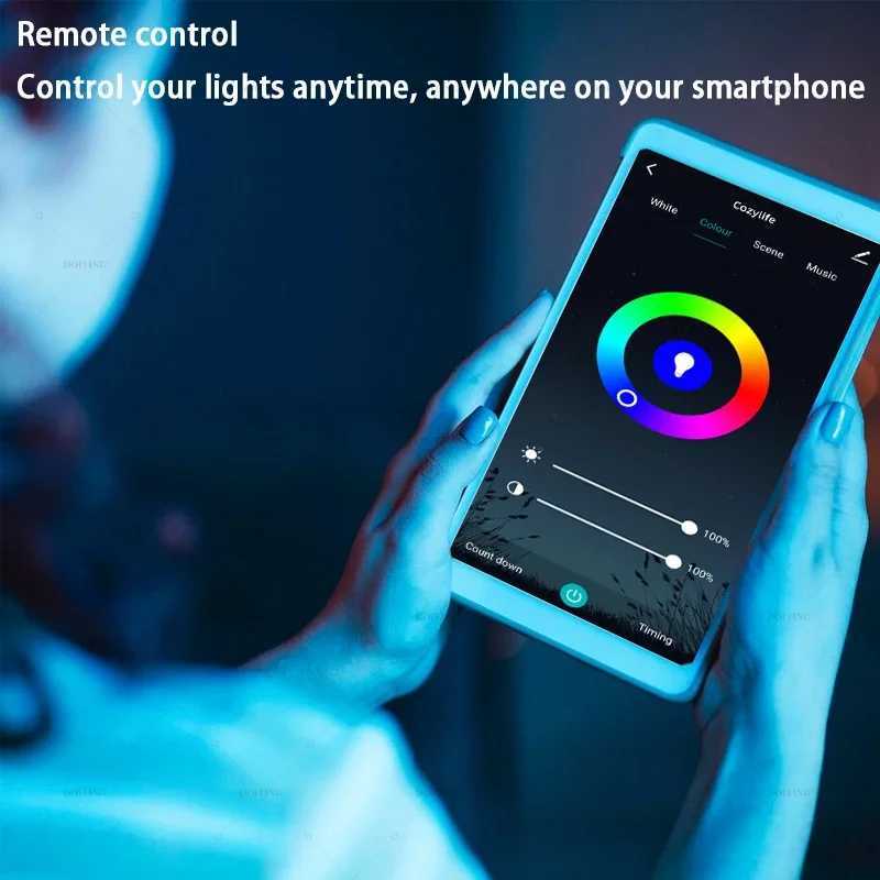 Smart Led Light Bulb WifiBLE Alexa Led Lamp E27 RGB 110V 220V Smart Lamps For Google Assistant Cozylife C250917