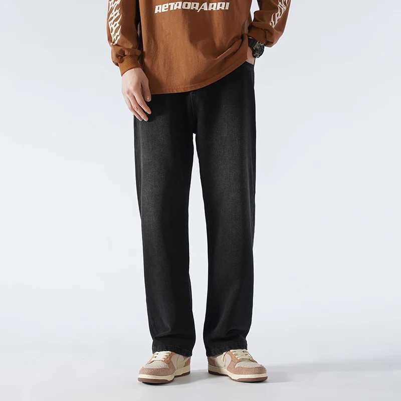 Lengthed 115 110cm Tall Mens Jean Straight Leg Elastic Waist Denim Pants Male Extra Long Length 190 Cm 200cm Slim Thin TeenagerZ250917