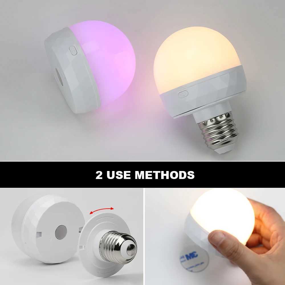 RGB LED Light Bulb USB 5V Charging Smart Remote Control Dimmable For Bedroom Bedside Living Room Bar LED Lighting Fixtures C250917