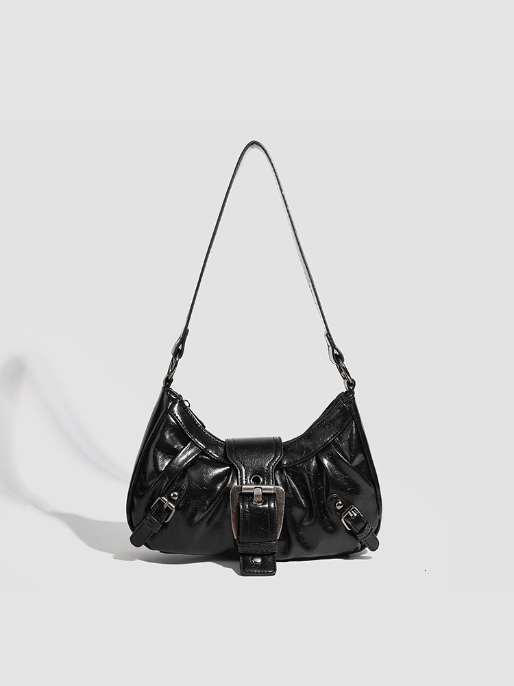 New retro fashion spicy girl women design s shoulder bag cool motorcycle bag commuting armpit bag autumn new designer bag women s handbag