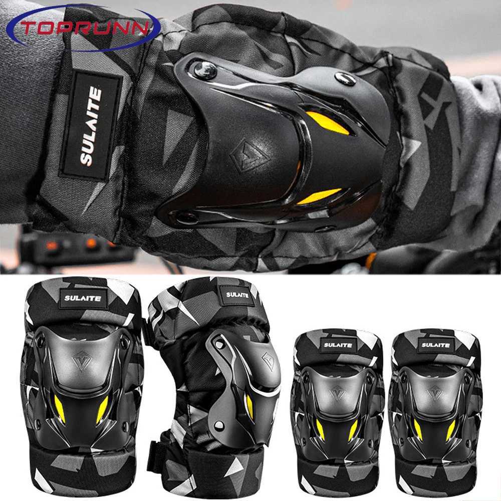 Fashion Motorcycle Kneepad Fluorescence Moto Elbow Knee Pads Motocross Racing Protective Gear Protector Guards Kit Accessories J250917