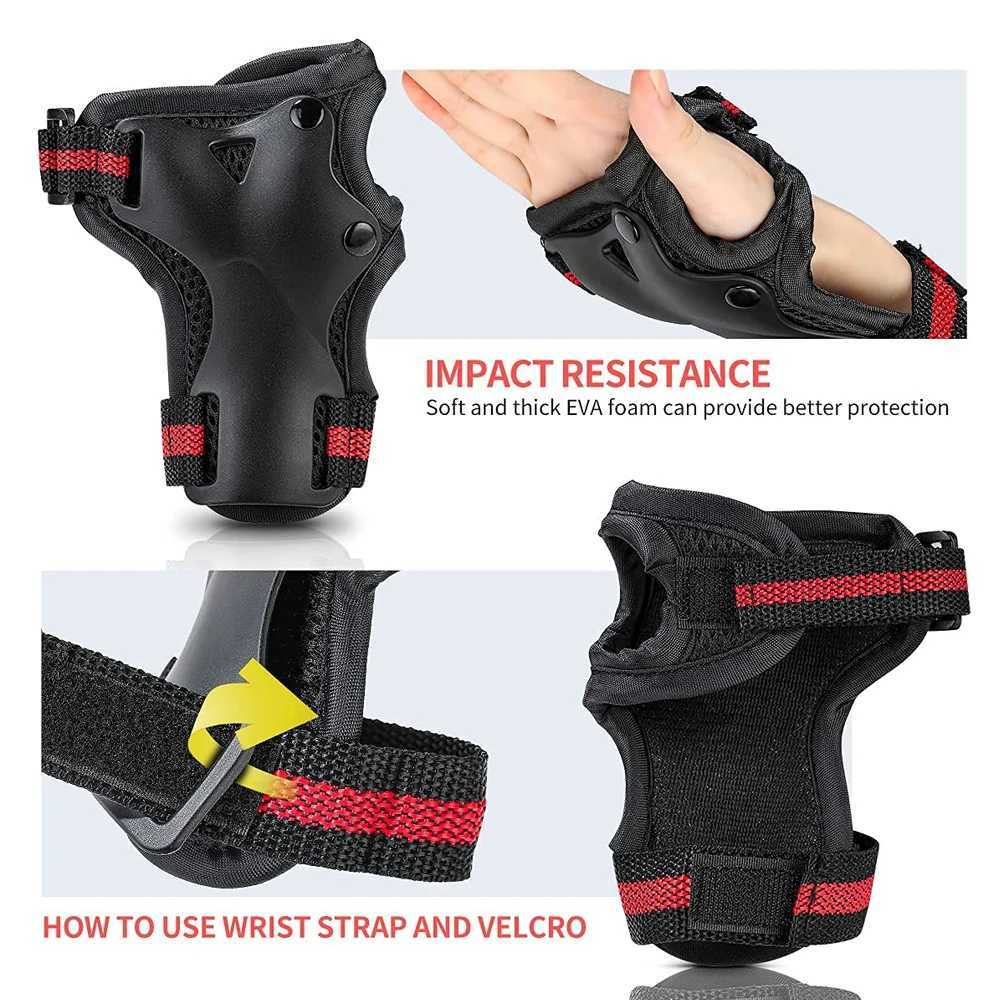 BraceTop 6Pcsset Teens Adult Knee Pads Elbow Pads Wrist Guards Protective Gear for Roller Skating Skateboarding Cycling Sport J250917