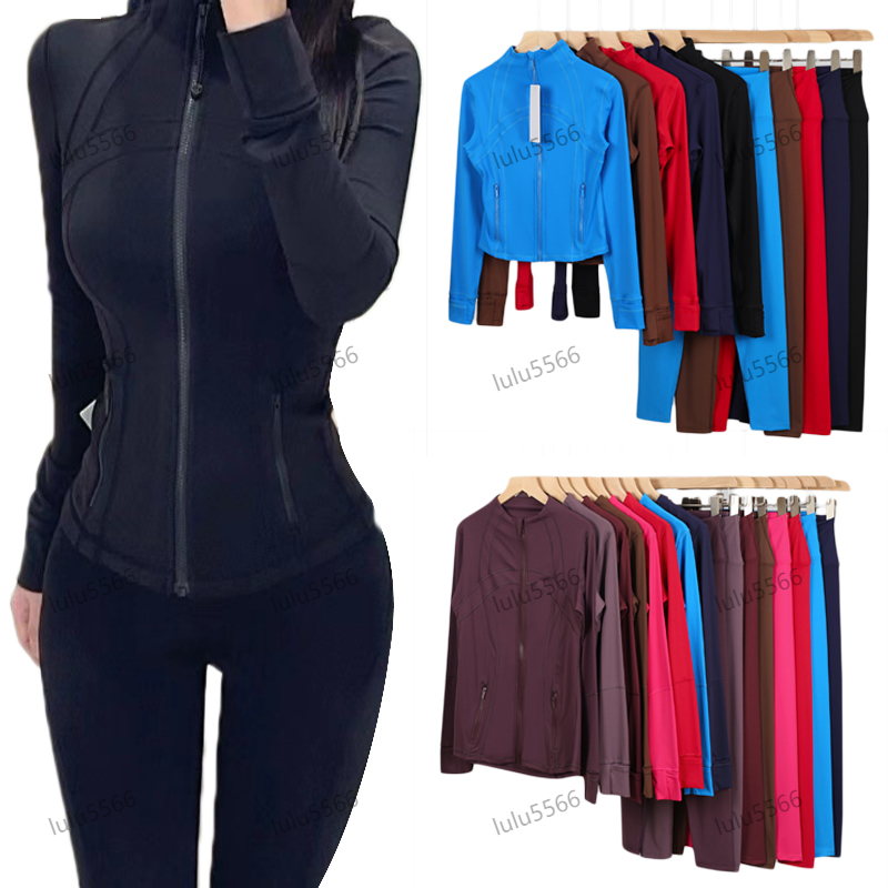 Women yoga jacket Define workout set shorts leggings fitness sets High waist sports cropped Jackets Sportswear outfits Pants gym clothing women suits athletic wear