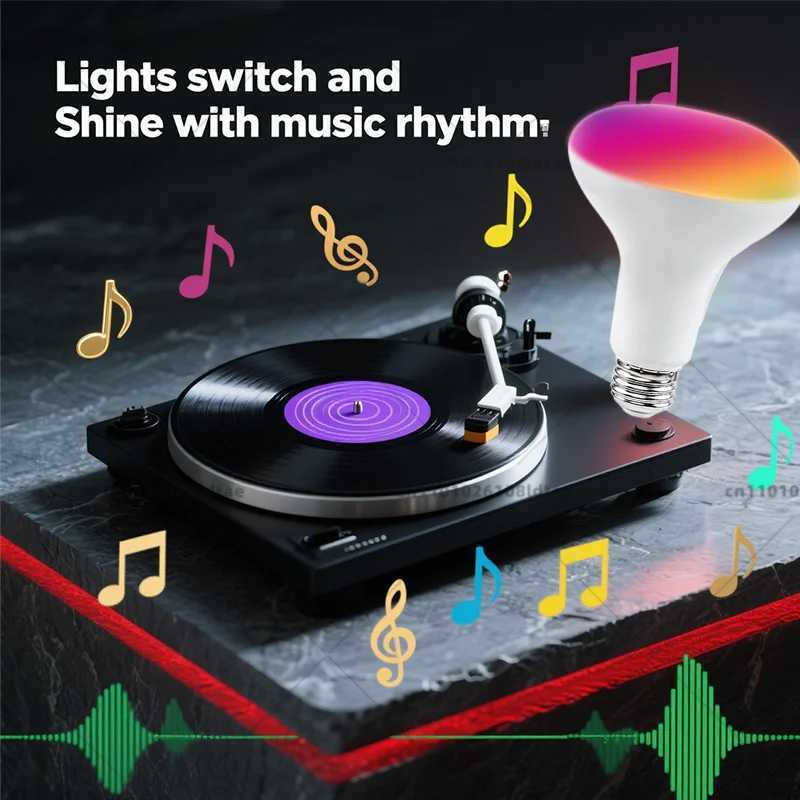 TUYA Wifi Smart Bulb BR30 E26 10W lamps Led RGBCW Smart Light Alexa Google Assisatnt Voice Control Timing APP Group C250917