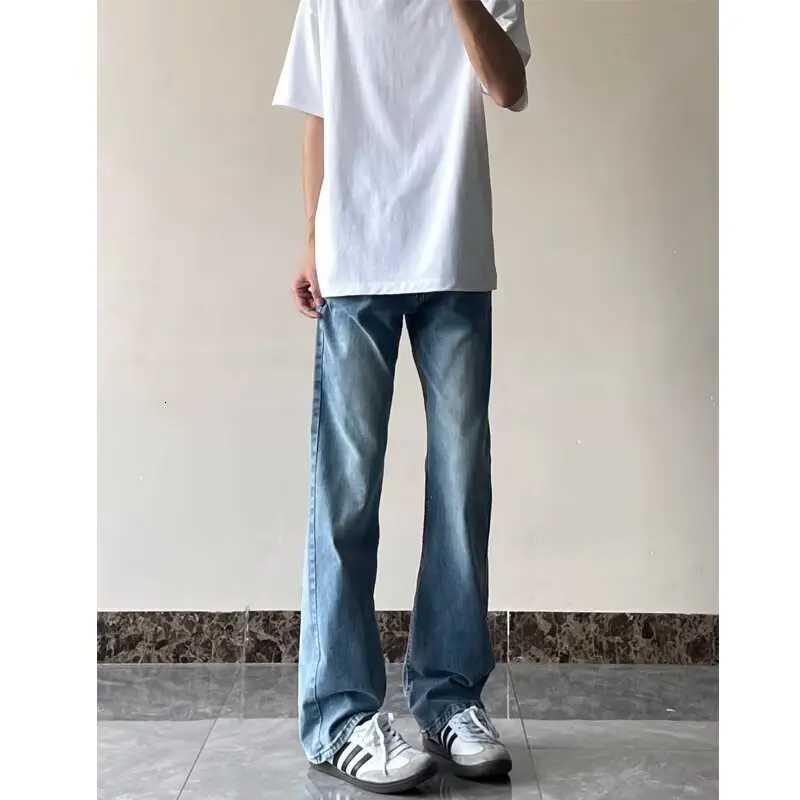 Mens Trousers Jeans Man Pants Y2k Streetwear Wide Leg Jeans Baggy Denim Shorts Jean Mens Clothing Flared Male Cargo New PantZ250917