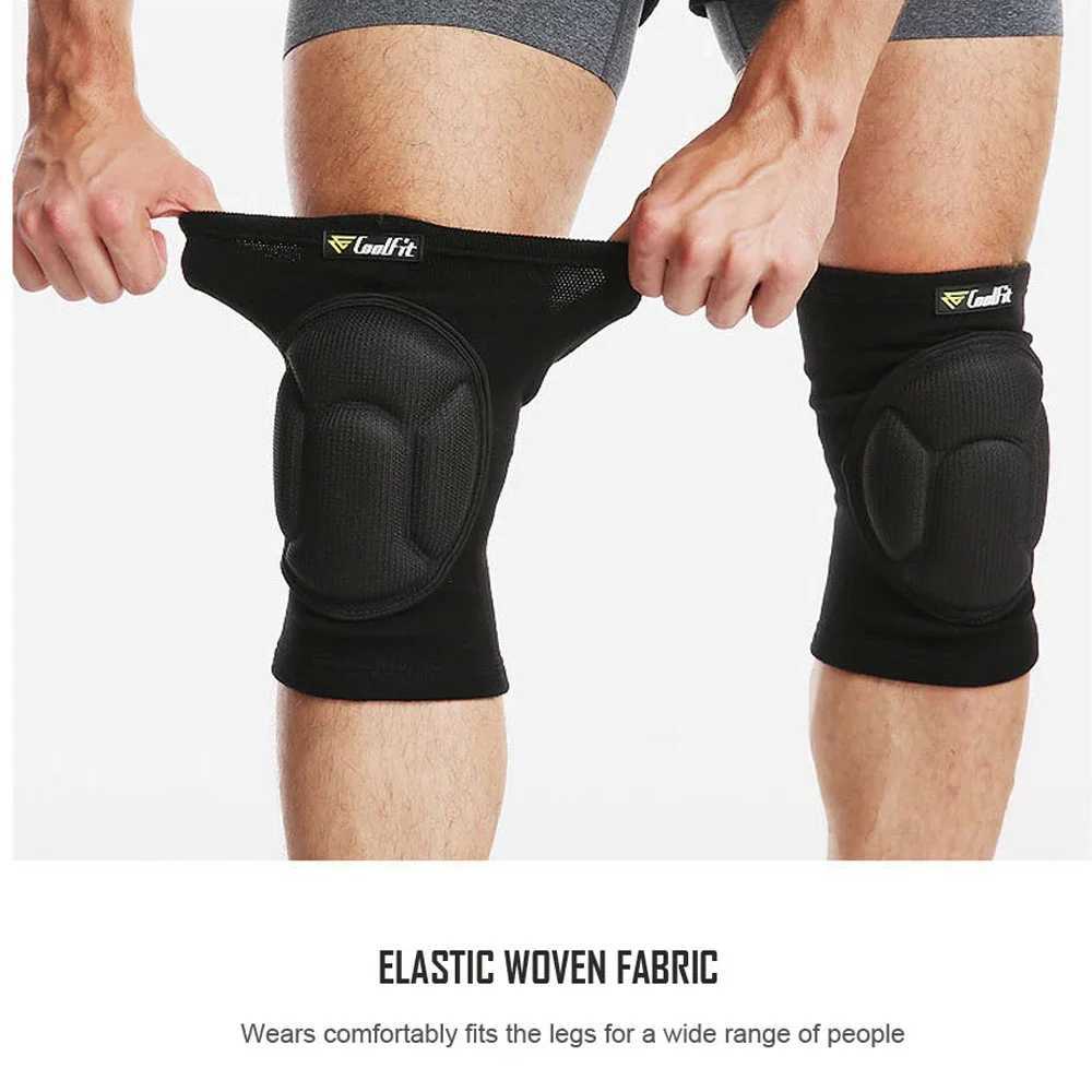 1Pair Protective Knee Pads for Men WomenThick Sponge Gym Volleyball Extreme Sports AntiSlip Collision Avoidance kneepad Brace J250917