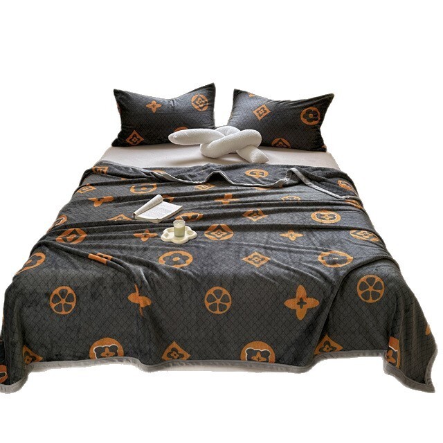 Digital Printed Flannel Nap Airplane Office Air Conditioning Cover Blanket