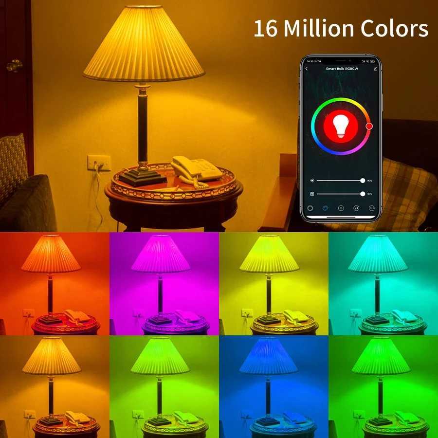 Tuya WiFi Smart Bulb RGB LED Light Bulbs 220V 110V 10W 15W 20W E27 LED Lamp Smart Life APP Alexa Google Home Alice Voice Control C250917