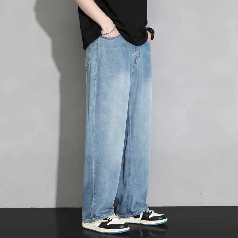 2025 Thin Cozy baggy Jeans Men Spring summer Soft Vintage Street Denim Trousers Male Clothes Korea Baggy Straight Casual PantsZ250917