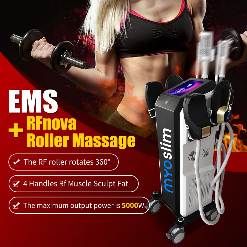 EMS Body Slimming Machine With Muscle Improvement Stimulation For Fat Burning And Weight Loss - Distance Control Carving Feature