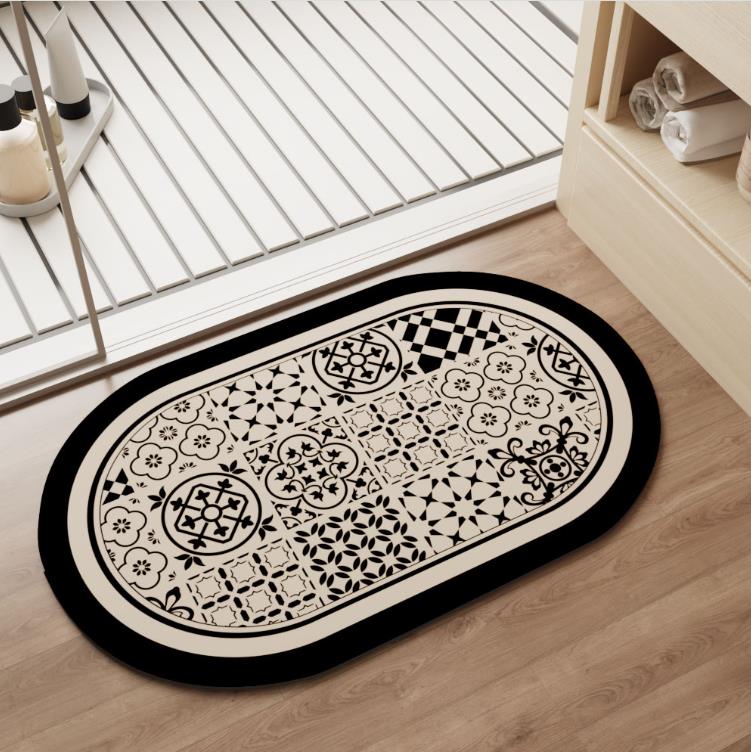 Luxury designer Bath Mats carpet bathroom kitchen floor mat classic logo print foyer floor mat bathroom water absorbing and non slip home decoration B