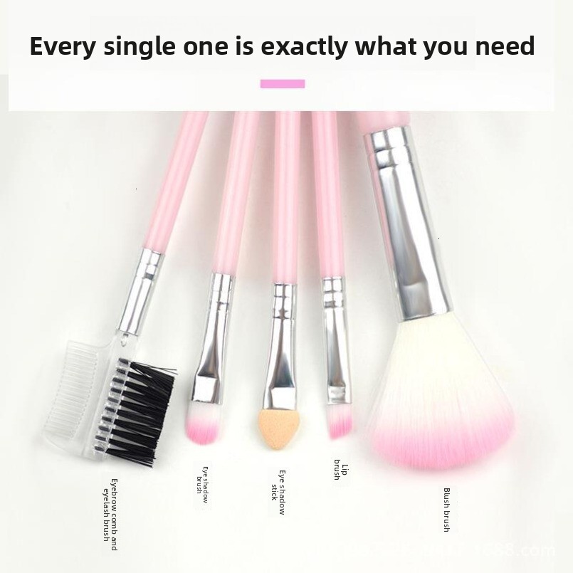 5-piece Makeup for Beginners, Ultra-Soft Full Set Professional Blush Eyeshadow Contour Brush, Foundation Brush high quality