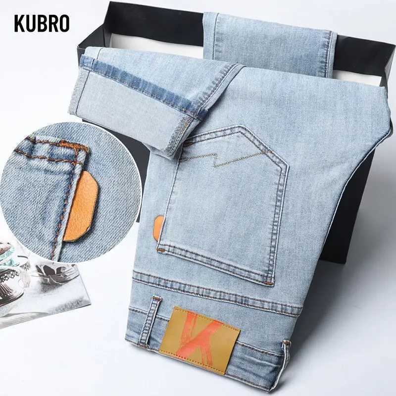 Mens Fashionable Jeans Style Casual Stretch Slim Fit Jeans Pants Male Denim Trousers Blue HighQuality Denim Pants Four SeasonsZ250917