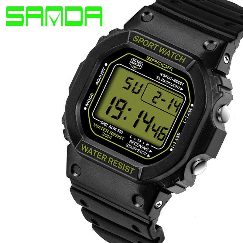 DHgargets Sanda Multifunctional Electronic Men and Women Sports Watch Waterproof Luminous Student fashion Wristwatch