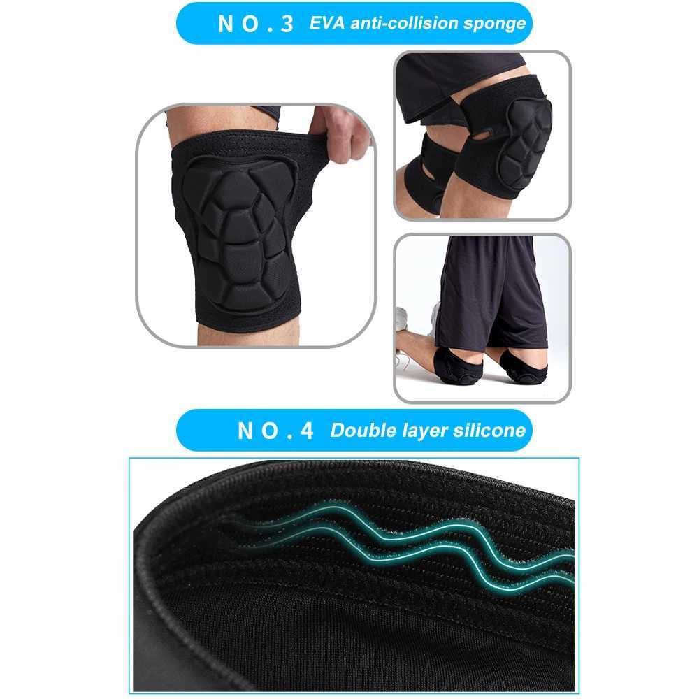 1Pair ProGrade Knee Elbow Pads Extreme Sports Protection for SkiingCycling ShockAbsorbing EVA Foam with AntiSlip Straps J250917