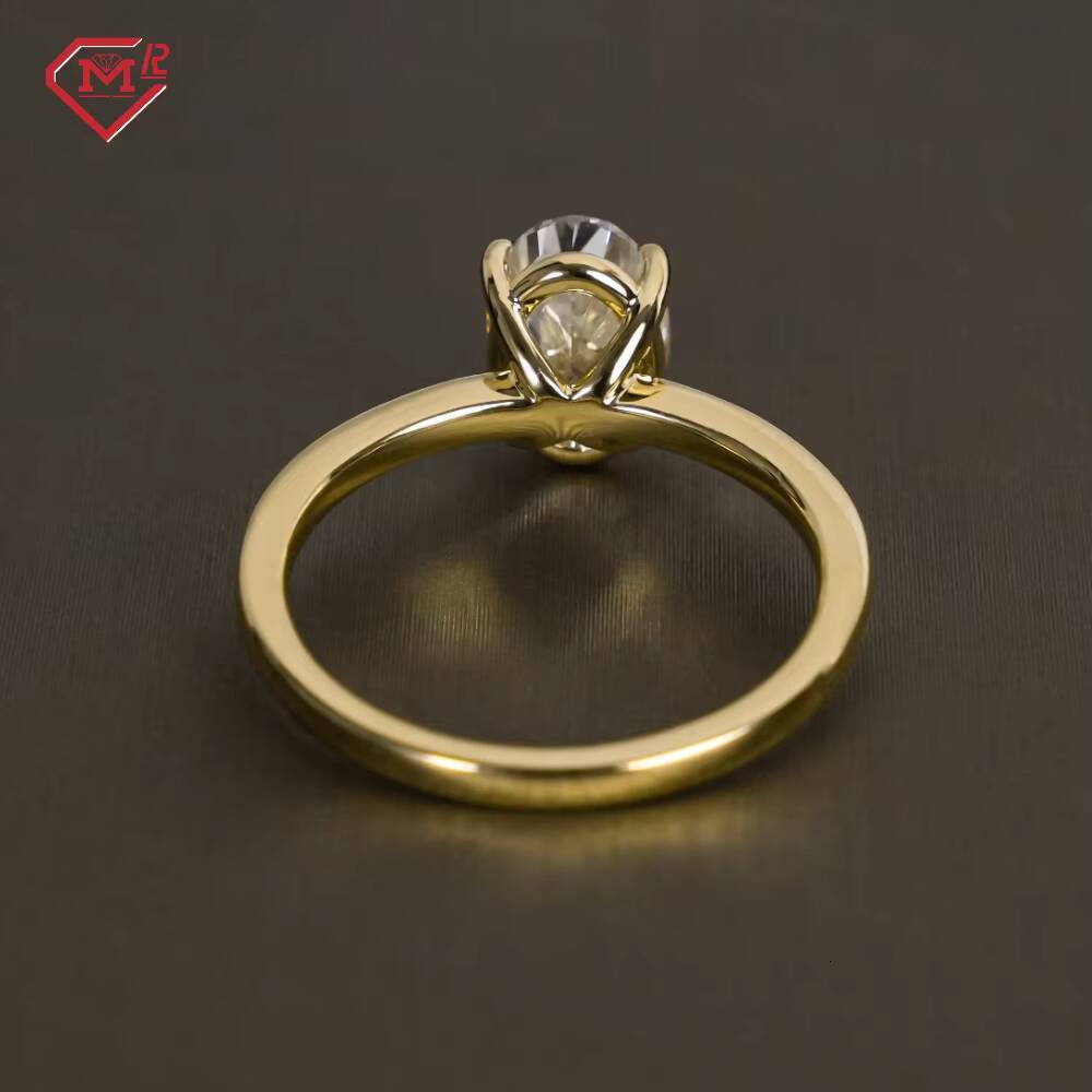 14k Yellow Gold Wedding Engagement Ring IGI Certificate E VS1 3ct Oval Cut Lab Grown Diamond Ring for Men Women
