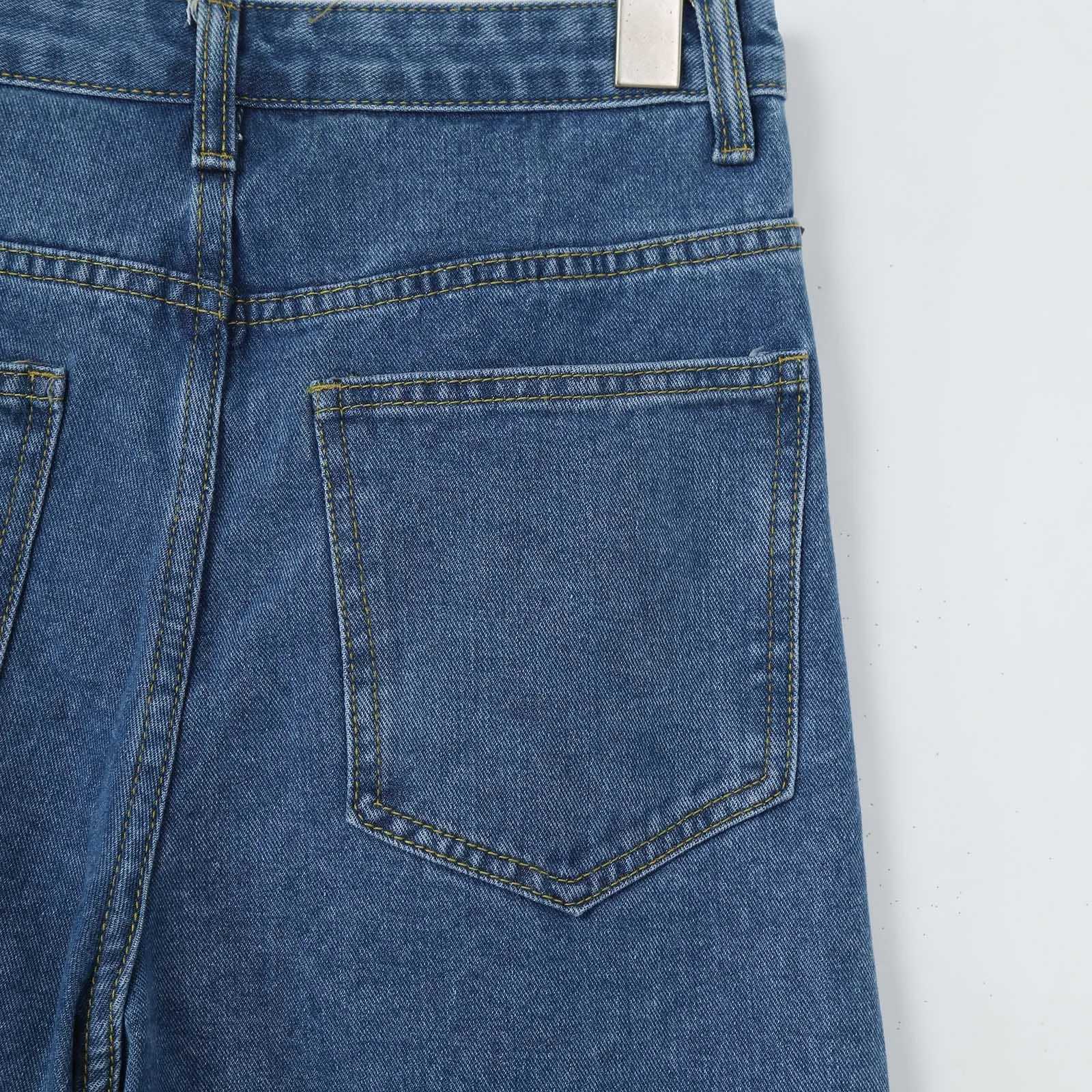 Men Wide Leg Denim Pants High Waist Baggy Belt Hip Hop Trousers Plus Size Loose Stylish Streetwear Mens Summer Versatile BottomZ250917