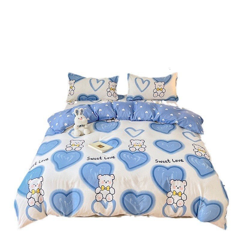 New Aloe Vera Cotton Sheet Set of Four for Student Dormitory and Apartment, Taiwan Bed Cover Quilt Shell