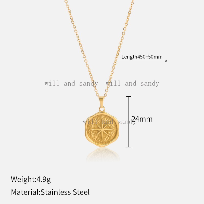 Non Tarnish 18k Gold Necklace for women Designer Jewelry Stainless Steel Heart Moon Flower Flower Star Charm Necklaces Fashion Jewelry