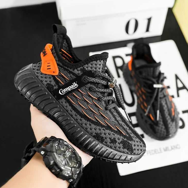 Compaik designer kid shoes sports outdoor new childrens sports shoes mens and womens coconut casual breathable flight knitted lightweight sole running