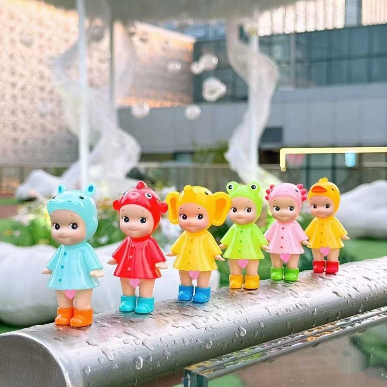 New Angel Mini Figure I Love Rainy Day Series Toy for Girl Mystery Box Frog Duck Goldfish Hippopotamus Collection Gifts Y250917