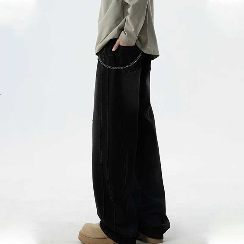 2025 Spring Vintage Washed Blue Baggy Jeans For Men Hip Hop Fashion Straight Denim Trousers Casual Soft Y2K Streetwear JeanZ250917