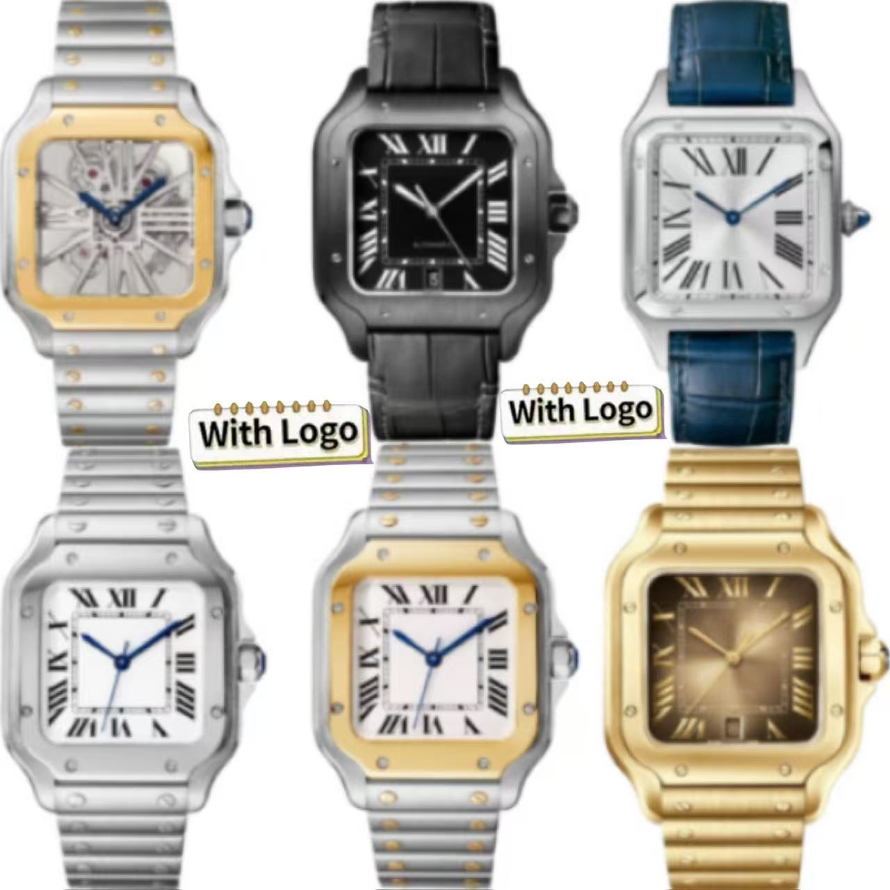 Mens watch square automatic movement 39MM/35MM designer watches skeleton luxury Rome dial waterproof 904L Stainless steel Wristwatches with sapphire montre reloj