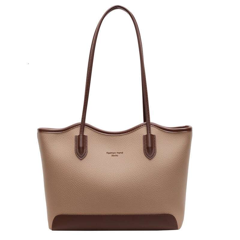 Fashion Color-Block 2025 New Large Capacity Tote Casual Designer Bags Simple Shoulder Bag for Women