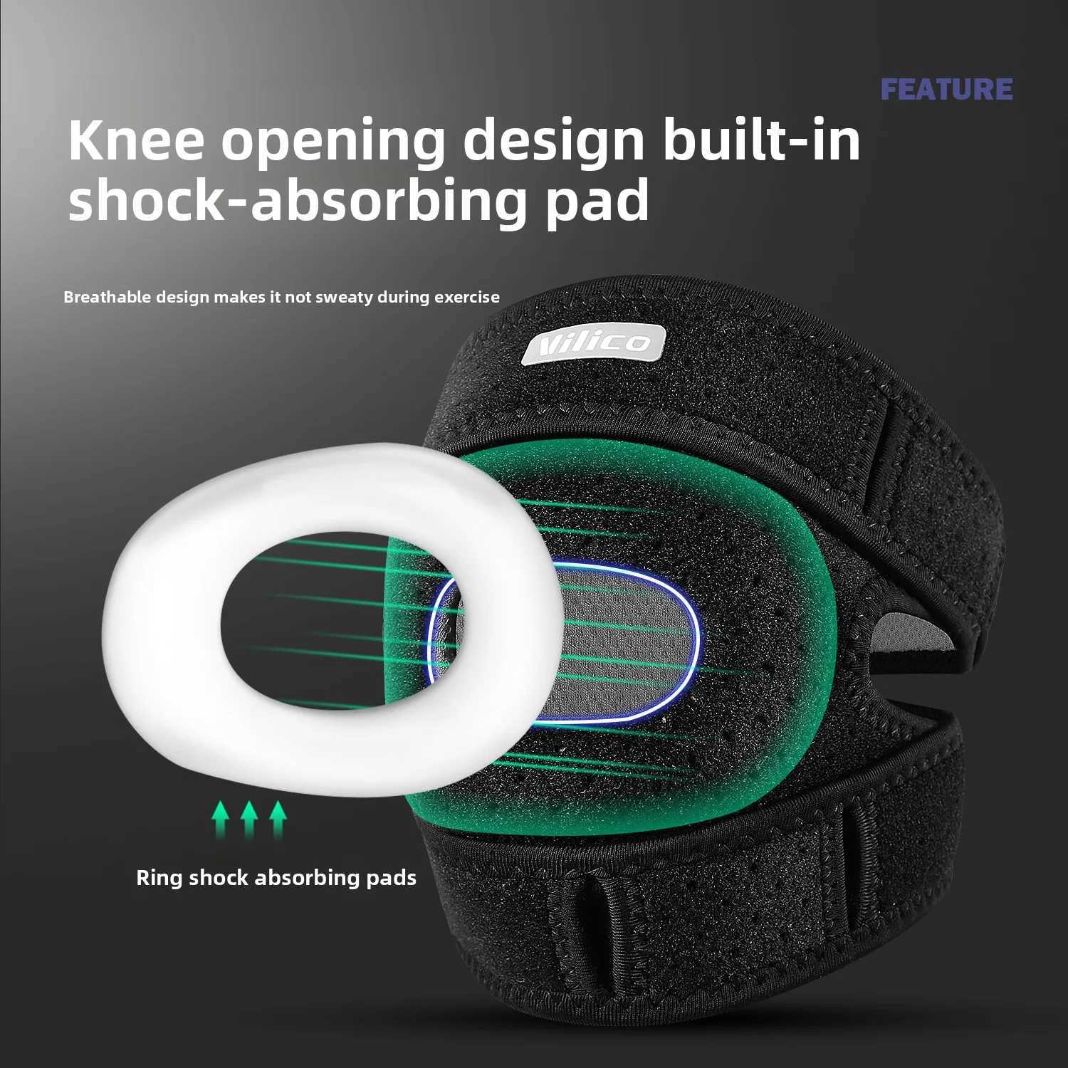 1Pc Patella Knee Brace Patellar Tendon Support Strap with O Gel Pad for Women Men Knee Pain Arthritis Tendonitis Knee Guard Pads J250917