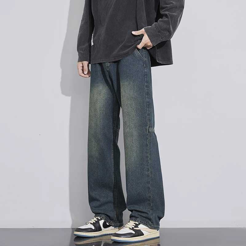 Nstyle Retro Wash Jeans Mens Antiwrinkle Pants Casual Handsome Young Autumn New Straight PantsZ250917