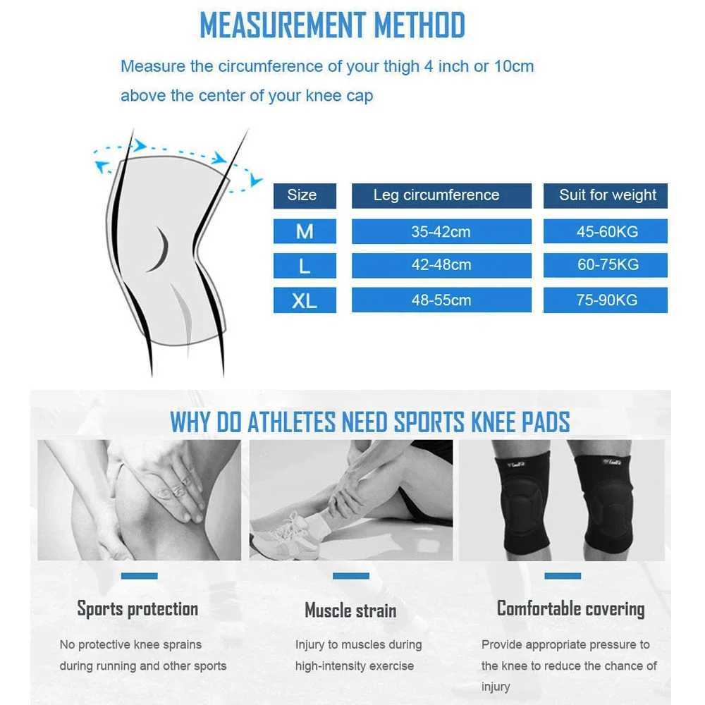 1Pair Protective Knee Pads for Men WomenThick Sponge Gym Volleyball Extreme Sports AntiSlip Collision Avoidance kneepad Brace J250917