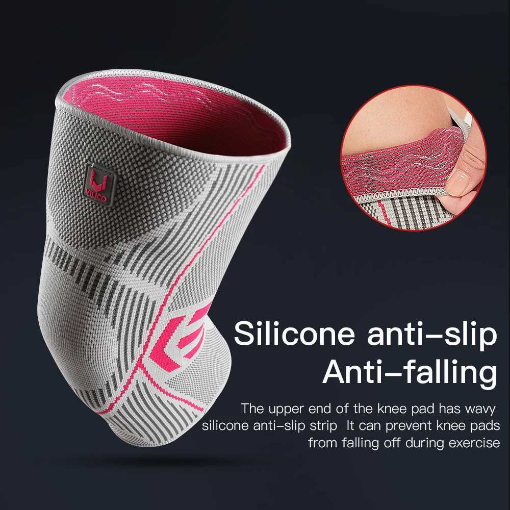 Professional Knee Support Compression Knee Sleeve Anti Slip Silicone Knee Braces for Knee Pain Meniscus Tear J250917