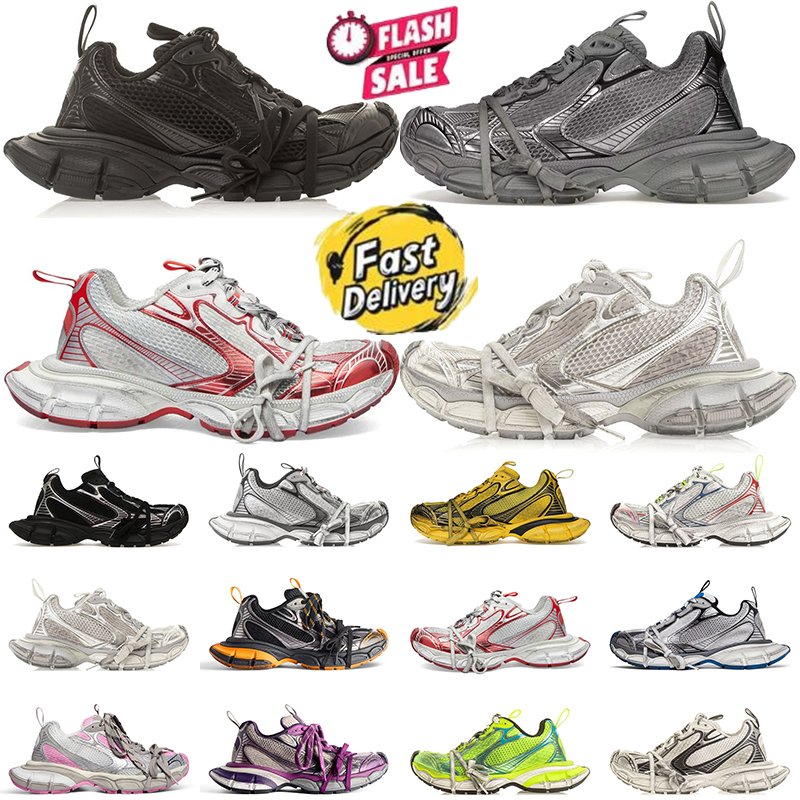 with box designer shoes vintage sneaker men women triple black white blue green yellow bred 3xl mens platform luxury trainer sneakers