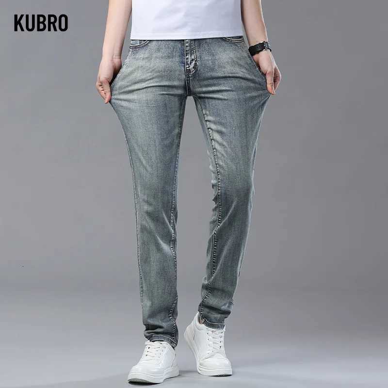 Mens Fashionable Jeans Style Casual Stretch Slim Fit Jeans Pants Male Denim Trousers Blue HighQuality Denim Pants Four SeasonsZ250917