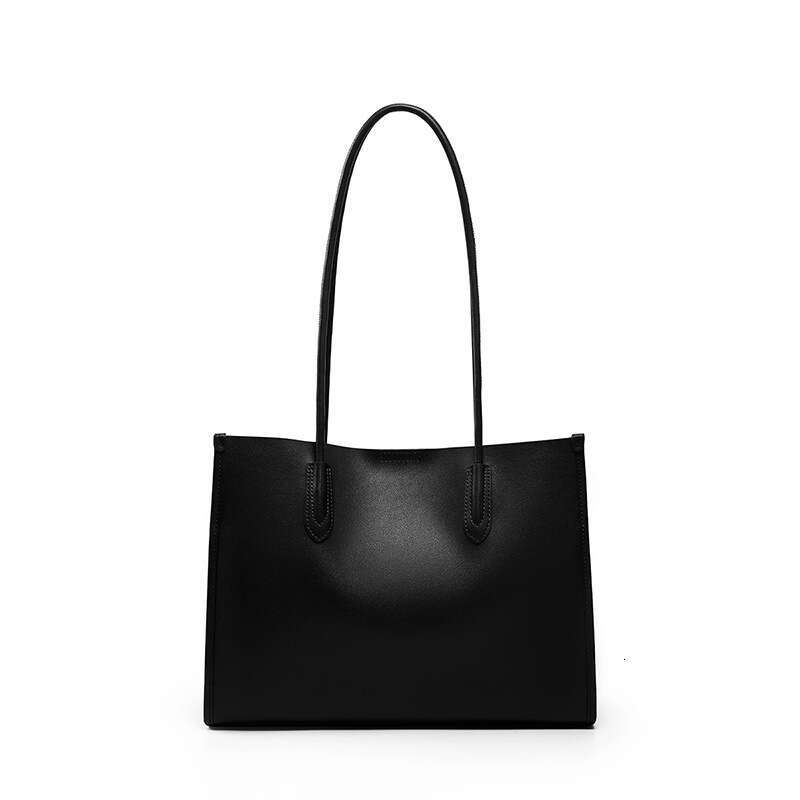 Women's Niche Soft Leather Tote New Versatile High-End Capacity Cowhide Shoulder Large Bag B3